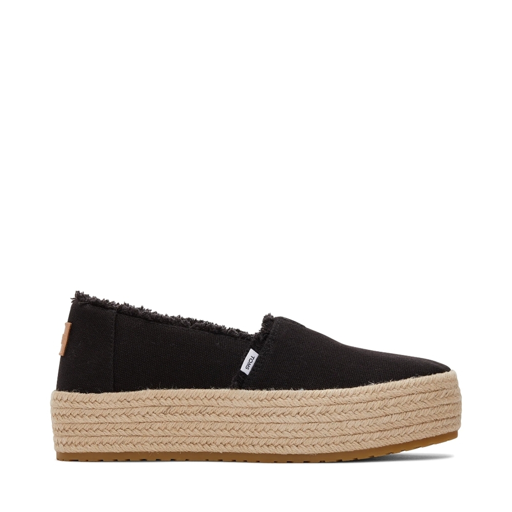 Toms Valencia Espadrille Black Canvas - Picture 5 of 8